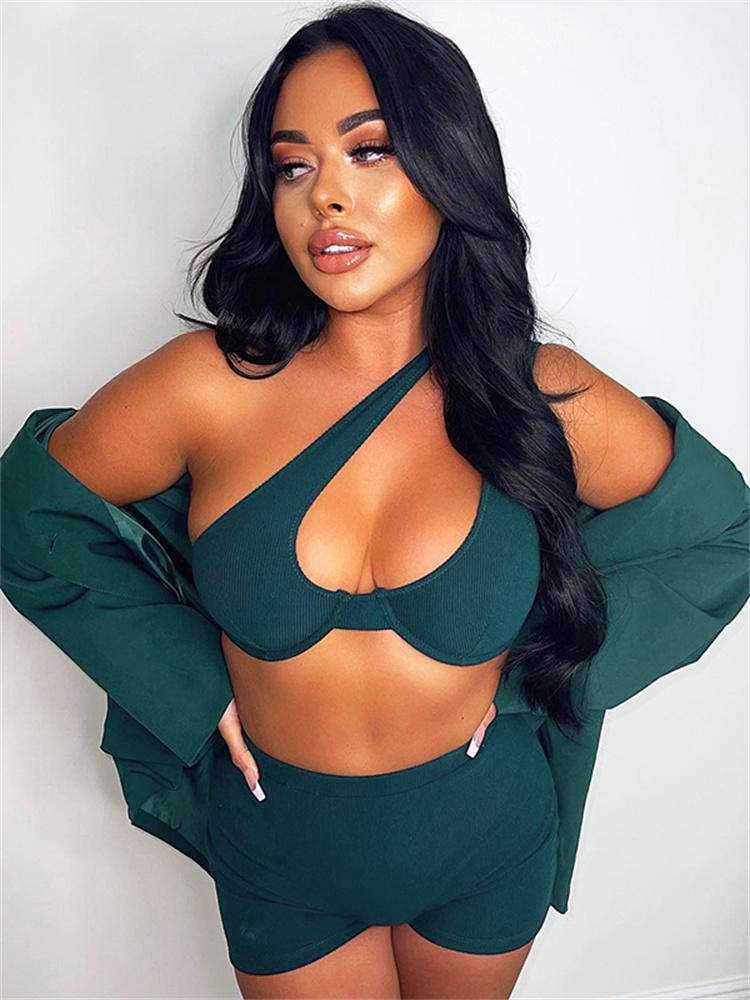 Women' Tracksuits CHRONSTYLE Women 2 Piece Matching Sets Streetwear Ribbed One Shoulder Cutout Tank Crop Tops High Waist Biker Shorts Outfi
Women' Tracksuits CHRONSTYLE Women 2 Piece Matching Sets Streetwear Ribbed One Shoulder Cutout Tank Crop Tops High Waist Biker Shorts Outfi