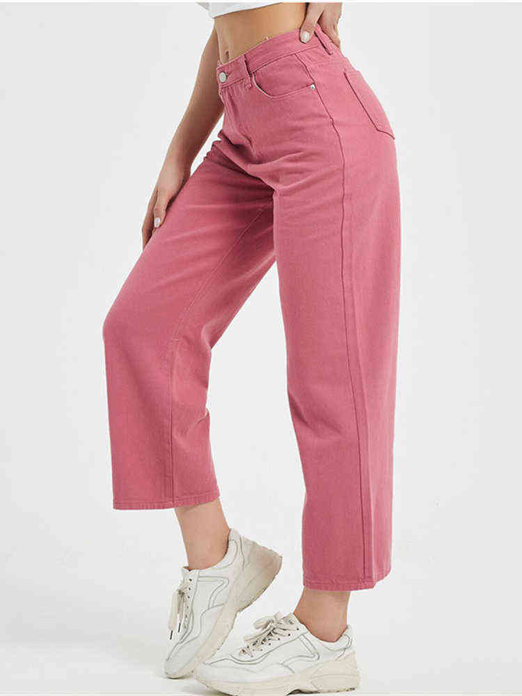 Rose Red Eight-point Jeans Women's Spring And Summer New Retro Simple Street Style High Waist Straight Casual Pants Female T220728
Rose Red Eight-point Jeans Women's Spring And Summer New Retro Simple Street Style High Waist Straight Casual Pants Female T220728