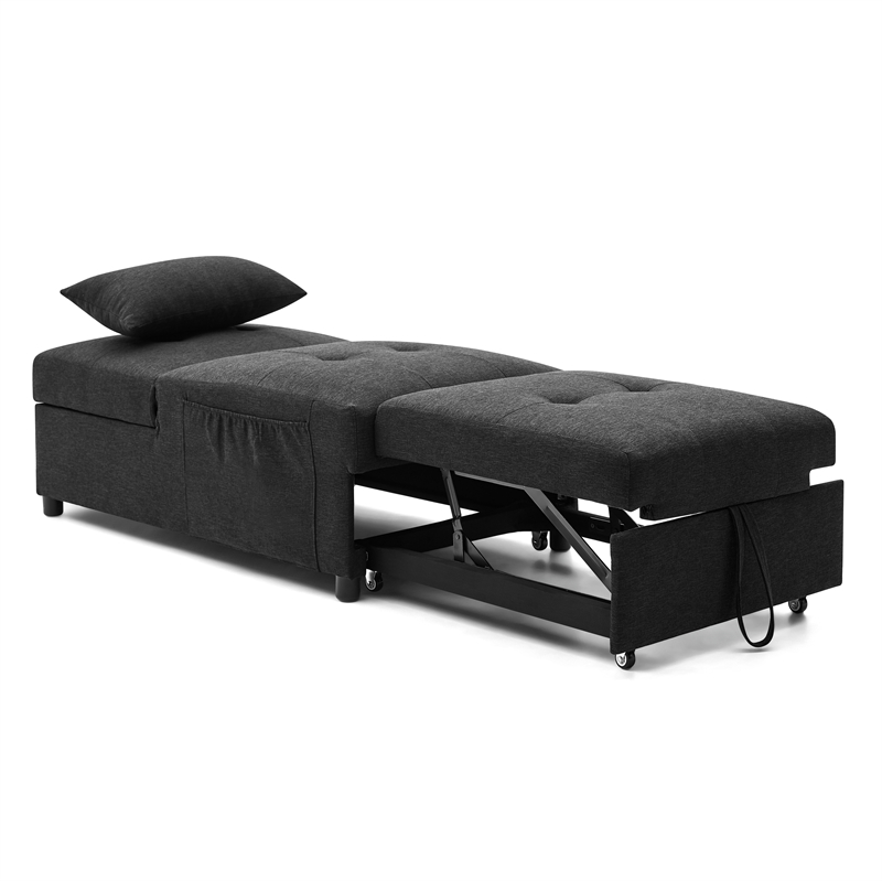 Hot Living room Furniture black gray Folding Ottoman Sleeper Sofa Bed 4 in 1 Function Work as Ottoman Chair and Chaise Lounge new indoor set
Hot Living room Furniture black gray Folding Ottoman Sleeper Sofa Bed 4 in 1 Function Work as Ottoman Chair and Chaise Lounge new indoor set