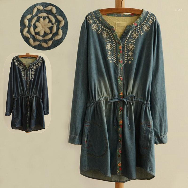 Casual Dresses Free Size(bust 97cm) Summer Fashion Full Women' Clothing Ethnic Style Embroidery Comfortable Denim One-piece Dress, Shallow blue denim
Casual Dresses Free Size(bust 97cm) Summer Fashion Full Women' Clothing Ethnic Style Embroidery Comfortable Denim One-piece Dress, Shallow blue denim