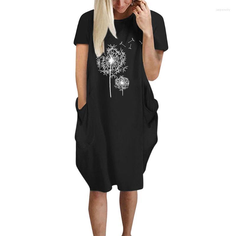 Plus Size Dresses Womens Pockets Dandelions Printing Dress Short Sleeve Casual Midi Fashion Summer Straight Female Sundress Jasp22, Black
Plus Size Dresses Womens Pockets Dandelions Printing Dress Short Sleeve Casual Midi Fashion Summer Straight Female Sundress Jasp22, Black