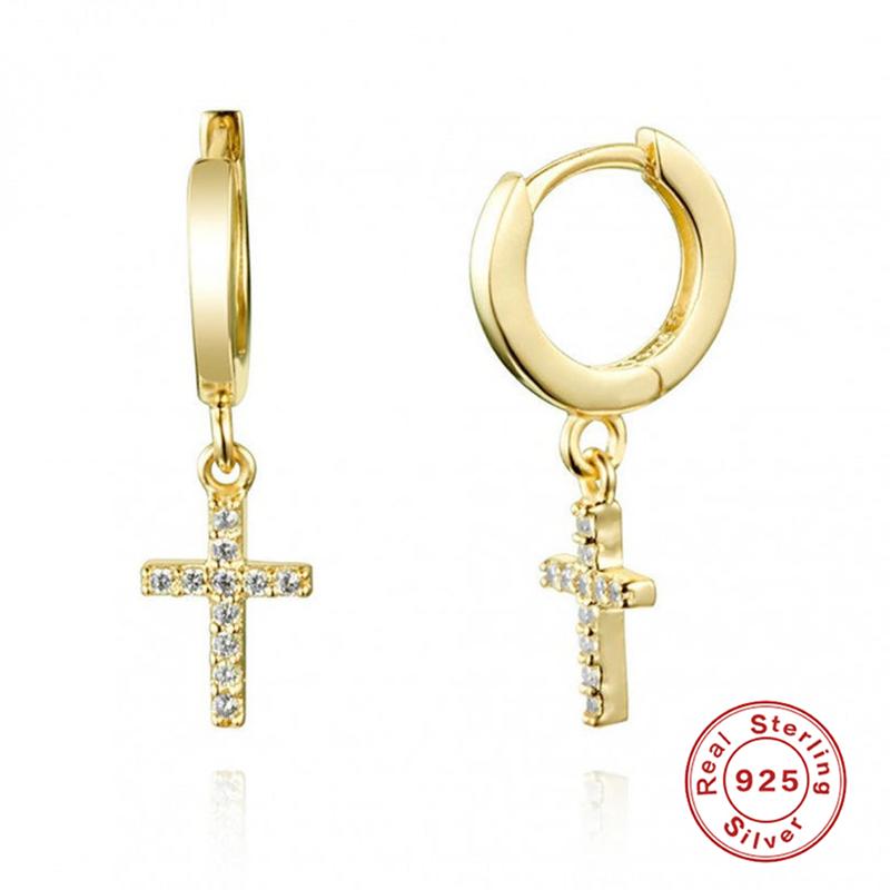 Hoop & Huggie ROXI 925 Sterling Silver Shiny Exquisite Zircon Cross Drop Earrings For Women Weddind Party Unusual Jewelry
Hoop & Huggie ROXI 925 Sterling Silver Shiny Exquisite Zircon Cross Drop Earrings For Women Weddind Party Unusual Jewelry