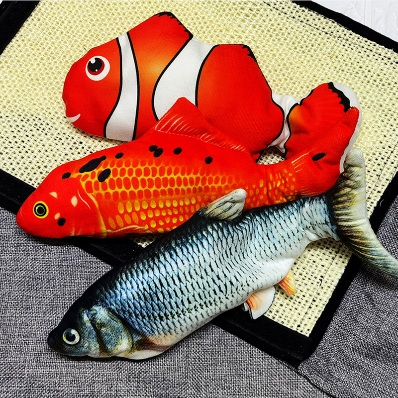 Interactive Dogs Toy Funny Electric Wiggling Fish for Pet Toothbrush Chew Training Puppy Fit For All Pets Dog Molar 220510