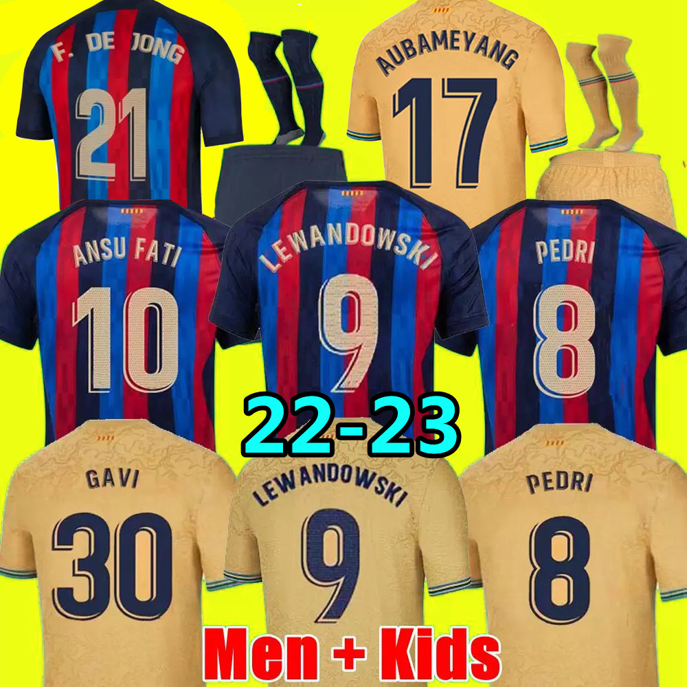 LEWANDOWSKI 22 23 Barcelona Camisetas de football soccer Jerseys RAPHINHA Memphis PEDRI 2022 2023 GAVI FERRAN FC ANSU FATI F. DE JONG R. Araujo DEST Jersey kids kit socks, Colour 7
LEWANDOWSKI 22 23 Barcelona Camisetas de football soccer Jerseys RAPHINHA Memphis PEDRI 2022 2023 GAVI FERRAN FC ANSU FATI F. DE JONG R. Araujo DEST Jersey kids kit socks, Colour 7