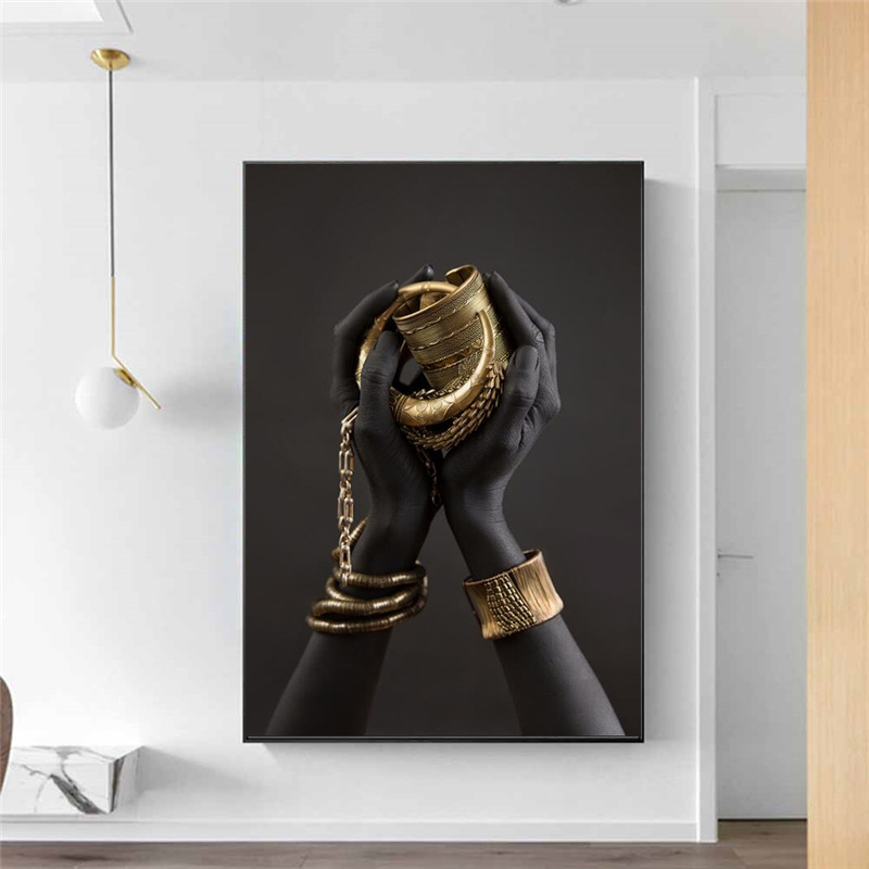 Black Woman's Hand With Gold Jewelry Canvas Paintings On The Wall Art Posters And Prints African Art Pictures Home Wall Decor
Black Woman's Hand With Gold Jewelry Canvas Paintings On The Wall Art Posters And Prints African Art Pictures Home Wall Decor