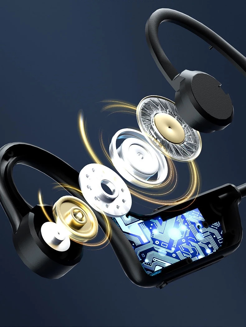 Bone Conduction Earphones Wireless Bluetooth 51 Headphones Outdoor Sport Earbuds Headset With Mic For Android Ios Support SD Card6
