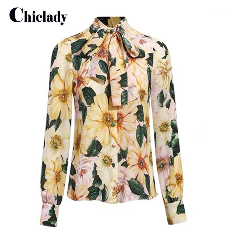 Women' Blouses & Shirts CHICLADY Summer Holiday Blouse Long Sleeve Bow Collar Lace Up Flower Printed Chiffon Casual Elagant Tops Women Lady, Yellow
Women' Blouses & Shirts CHICLADY Summer Holiday Blouse Long Sleeve Bow Collar Lace Up Flower Printed Chiffon Casual Elagant Tops Women Lady, Yellow
