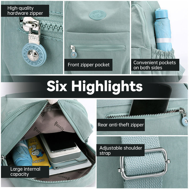 2025 NEW Fashion Lightweight Travel Bag Large Capacity Female Simple And Versatile Backpack Schoolbag 220812 original design