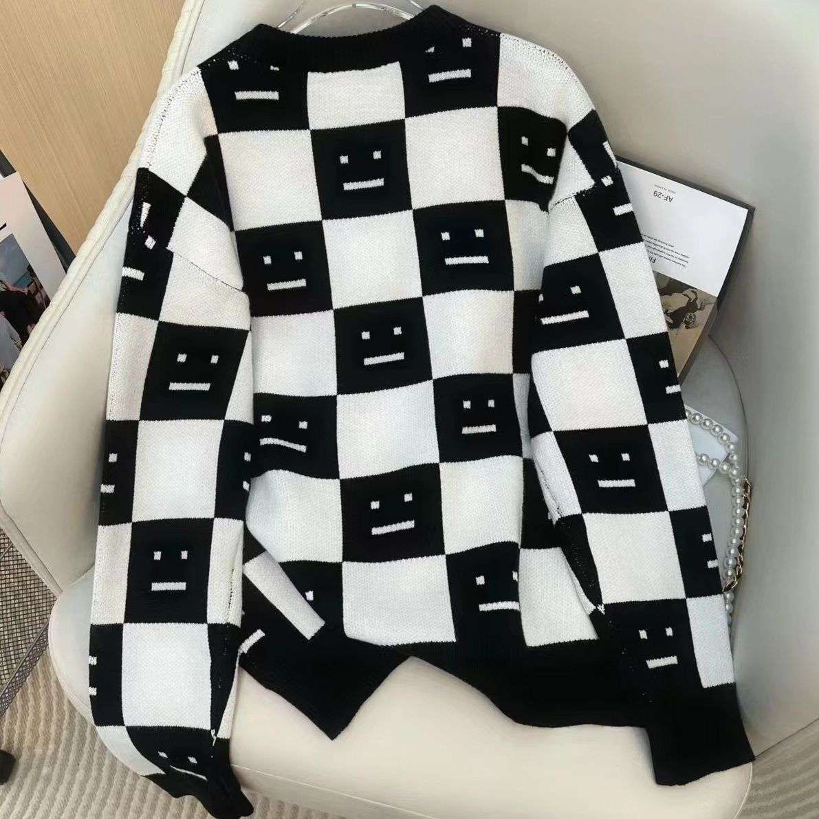 2022 Smile Face Men Sweater Cotton Crewneck Sweater Soft Rib-knit Long Sleeve Acne Yellow Colors Top New Arrivals Clothing
2022 Smile Face Men Sweater Cotton Crewneck Sweater Soft Rib-knit Long Sleeve Acne Yellow Colors Top New Arrivals Clothing