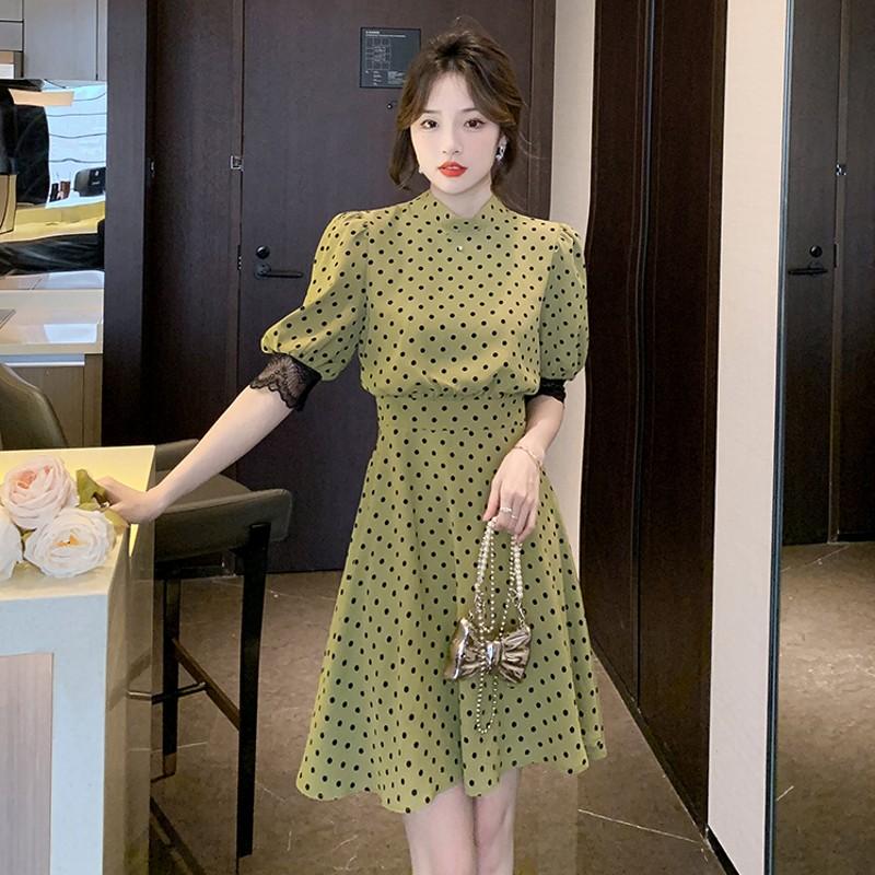 Party Dresses Summer Elegant Stand Collar Polka Dot Printed Women A-Line Half Sleeve Slim Waist Knee Lenght Female Casual DressesParty, Picture color
Party Dresses Summer Elegant Stand Collar Polka Dot Printed Women A-Line Half Sleeve Slim Waist Knee Lenght Female Casual DressesParty, Picture color