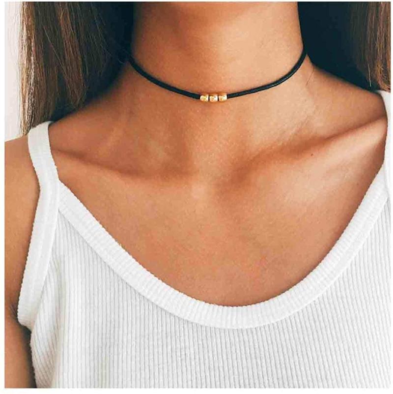 Chokers Simple Choker Three Beaded Black Cord Necklace For Women And Girls Boho Jewelry GothicChokers
Chokers Simple Choker Three Beaded Black Cord Necklace For Women And Girls Boho Jewelry GothicChokers