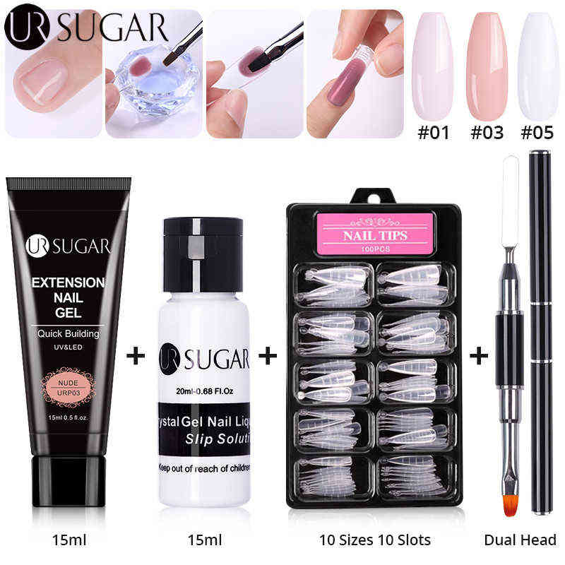 NXY Nail Gel Acrylic Kit 15ml Quick Building Set Polish for Extensions Art 0328