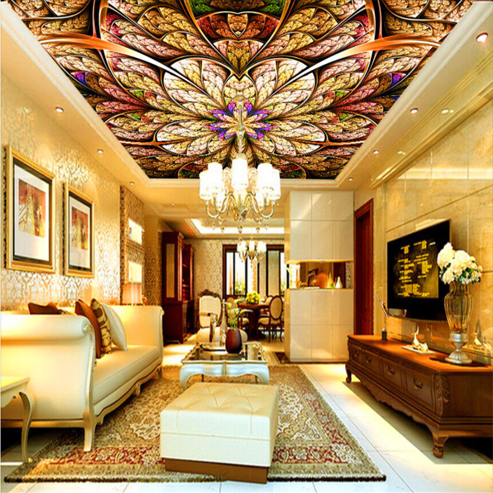 Custom Wallpaper 3d Stereo Photo Wallpaper Dreamy abstract ceiling European Living Room 3d wallpaper