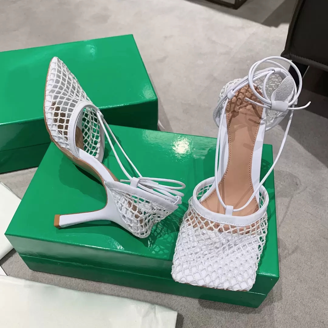 New Brand Sandals Network Mesh Ladies High Heel Shoes Toe Ankle Strap Summer Sandalias Sexy Green Party Shoes Women, As shown
New Brand Sandals Network Mesh Ladies High Heel Shoes Toe Ankle Strap Summer Sandalias Sexy Green Party Shoes Women, As shown