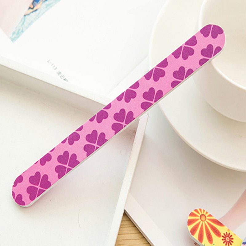 17.8*2cm 2-Side Nail Files Art Acrylic Polish Grind Sand File Block Buffer Make Up Manicure Tool Random color