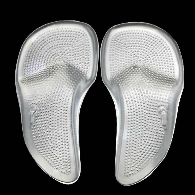 2 pairs= 4 pieces silicone gel ortic arch pad arch support insole flat foot feet care relieve pain orthopedics insert 220505