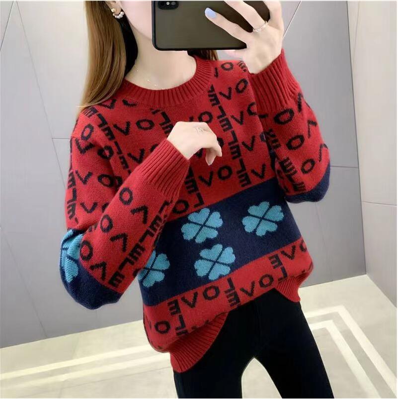 Women Sweaters GGity Letter Pullovers V-neck Knitwear Bottoming Shirt Korean Casual Ladies Jumpers, Red
Women Sweaters GGity Letter Pullovers V-neck Knitwear Bottoming Shirt Korean Casual Ladies Jumpers, Red