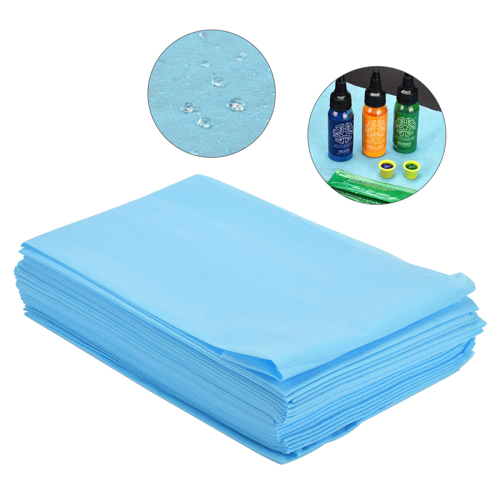 Disposable tattoo table mat mattress 10pcs Other Tattoo Supplies thickened 170x80cm fiber mesh blue waterproof breathable soft non-woven cleaning
Disposable tattoo table mat mattress 10pcs Other Tattoo Supplies thickened 170x80cm fiber mesh blue waterproof breathable soft non-woven cleaning