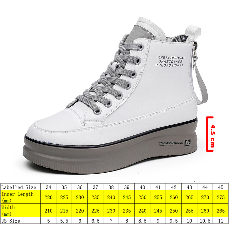 4.5 Cm Platform Women Ankle Boots Genuine Leather Spring Autumn Zipper Hidden Heel Women Casual Shoes High Top Zip Shoes, Black
4.5 Cm Platform Women Ankle Boots Genuine Leather Spring Autumn Zipper Hidden Heel Women Casual Shoes High Top Zip Shoes, Black