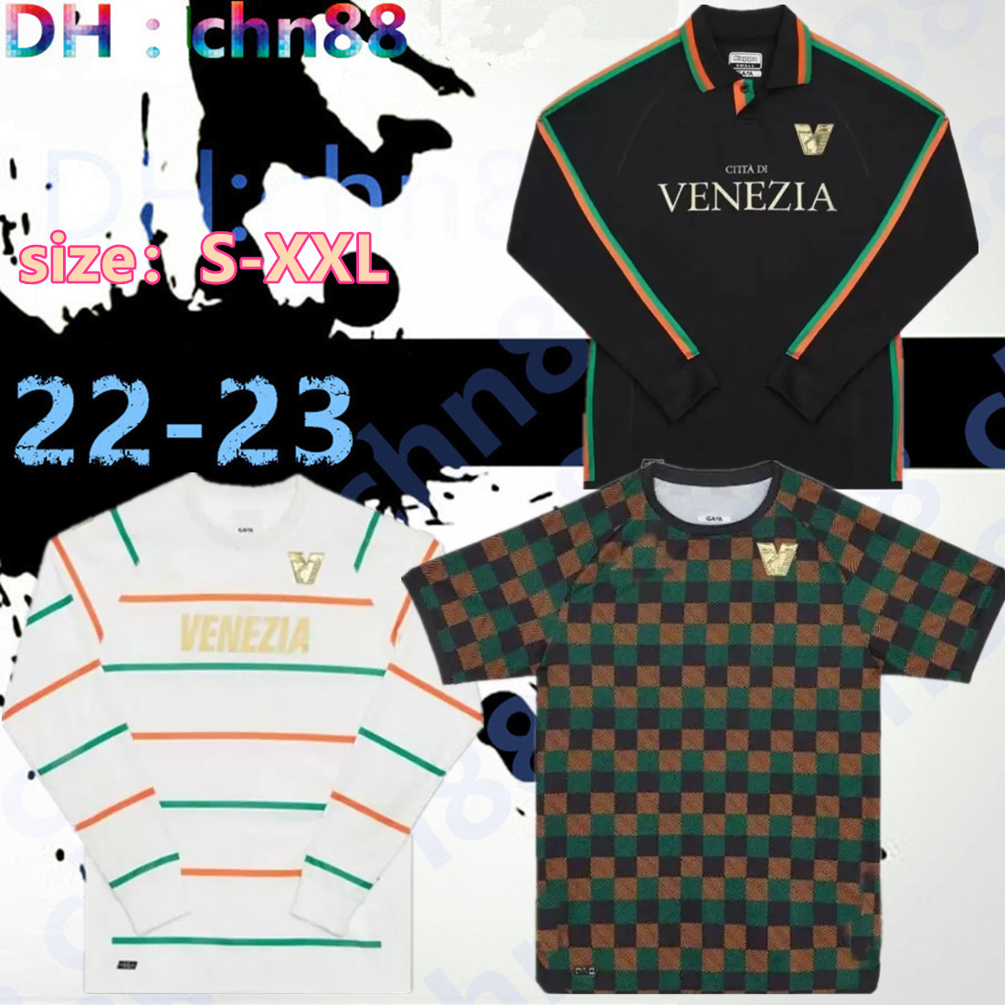 22 23 Venezia FC Soccer Jerseys home Black Away White Third Blue 4th Red 10# ARAMU 11# FORTE Venice 2022 2023 BUSIO 27# Football Shirts 3rd Adukt Kids Kit Uniform, 22-23 home long sleeves
22 23 Venezia FC Soccer Jerseys home Black Away White Third Blue 4th Red 10# ARAMU 11# FORTE Venice 2022 2023 BUSIO 27# Football Shirts 3rd Adukt Kids Kit Uniform, 22-23 home long sleeves