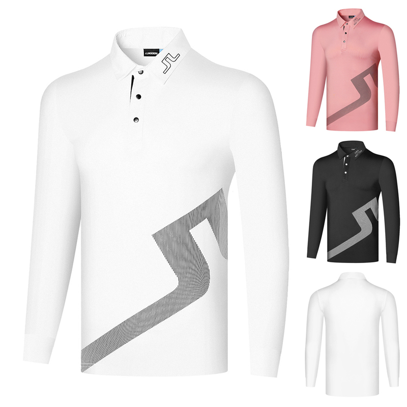 Golf Apparel JL Men s Sports and Leisure Outdoor Breathable Quick Drying Anti Shrink T Shirt Polo Top High Quality Long Sleeves 220712
