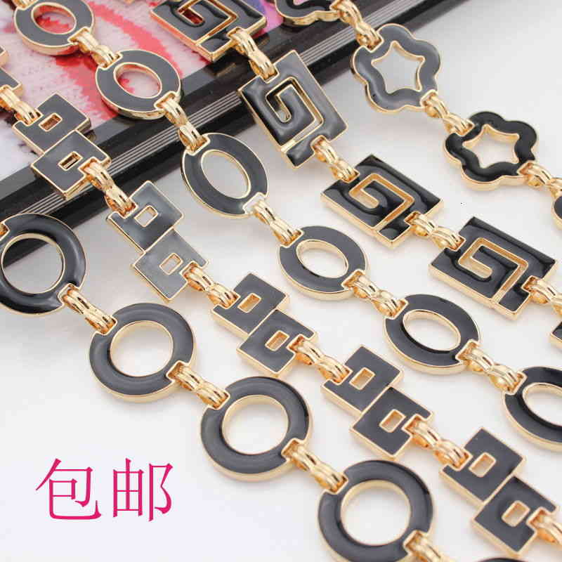 Belts Non fading fashion decoration belt metal double-sided sweater waist chain skirt women's Korean version 100 matching fur HYFU