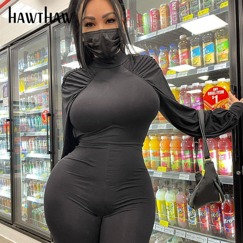 Hawthaw Women Autumn Long Sleeve Bodycon Black Jumpsuit Overalls 2021 Fall Bulk Items Wholesale Lots Streetwear Dropshipping
Hawthaw Women Autumn Long Sleeve Bodycon Black Jumpsuit Overalls 2021 Fall Bulk Items Wholesale Lots Streetwear Dropshipping