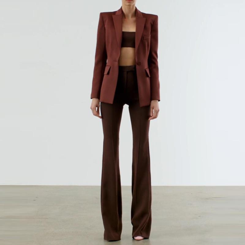 Women' Two Piece Pants Blazer Suit Sets Women Brown Mint Green Business Single Buttons Flared Formal High QualityWomen, Auburn sets
Women' Two Piece Pants Blazer Suit Sets Women Brown Mint Green Business Single Buttons Flared Formal High QualityWomen, Auburn sets
