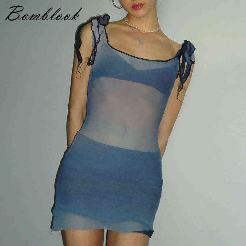 Bomblook Solid Color Square Neck Sleeveless Lace Up Mesh Perspective Sexy Teen Girl INS Mini Dress Simple and Comfortable Y220401, E22ds123-bu
Bomblook Solid Color Square Neck Sleeveless Lace Up Mesh Perspective Sexy Teen Girl INS Mini Dress Simple and Comfortable Y220401, E22ds123-bu
