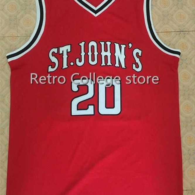 

Xflsp 15 Ron Artest 20 Chris Mullin St John's University College Basketball Jersey Top Quality 100% Double Stitched Customize any name and number, 15 red
