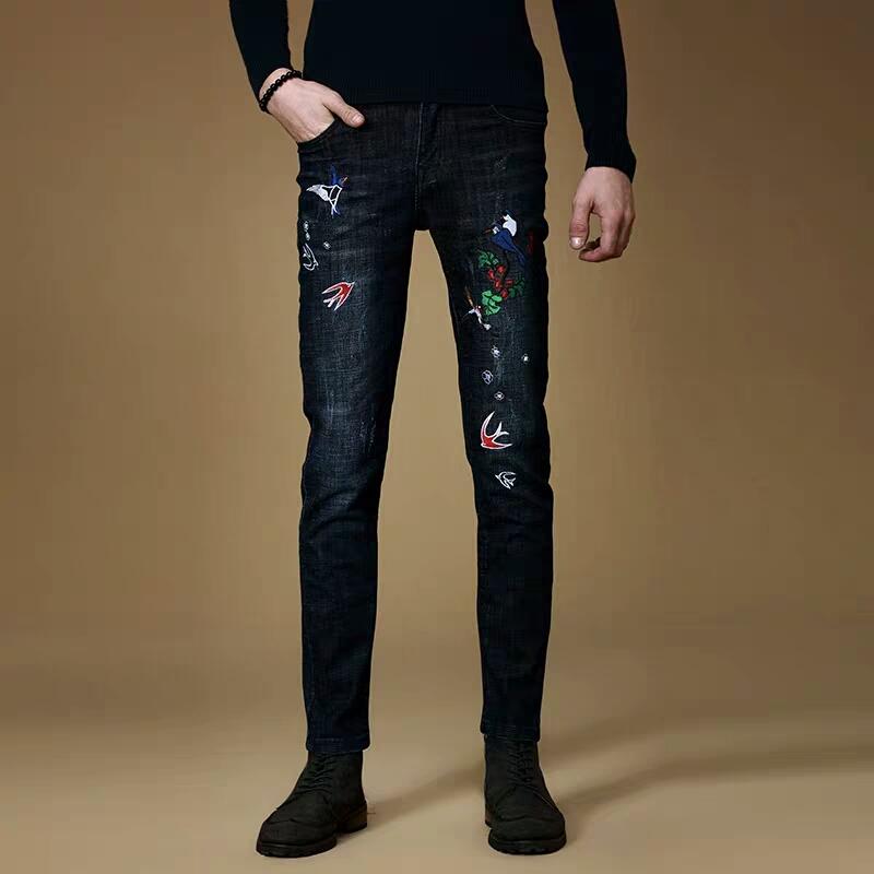 Men's Jeans Men's Male Spring Embroidered Slim Street Hip Hop Embroidery National Pants Korean Denim TrousersMen's, As pic
Men's Jeans Men's Male Spring Embroidered Slim Street Hip Hop Embroidery National Pants Korean Denim TrousersMen's, As pic