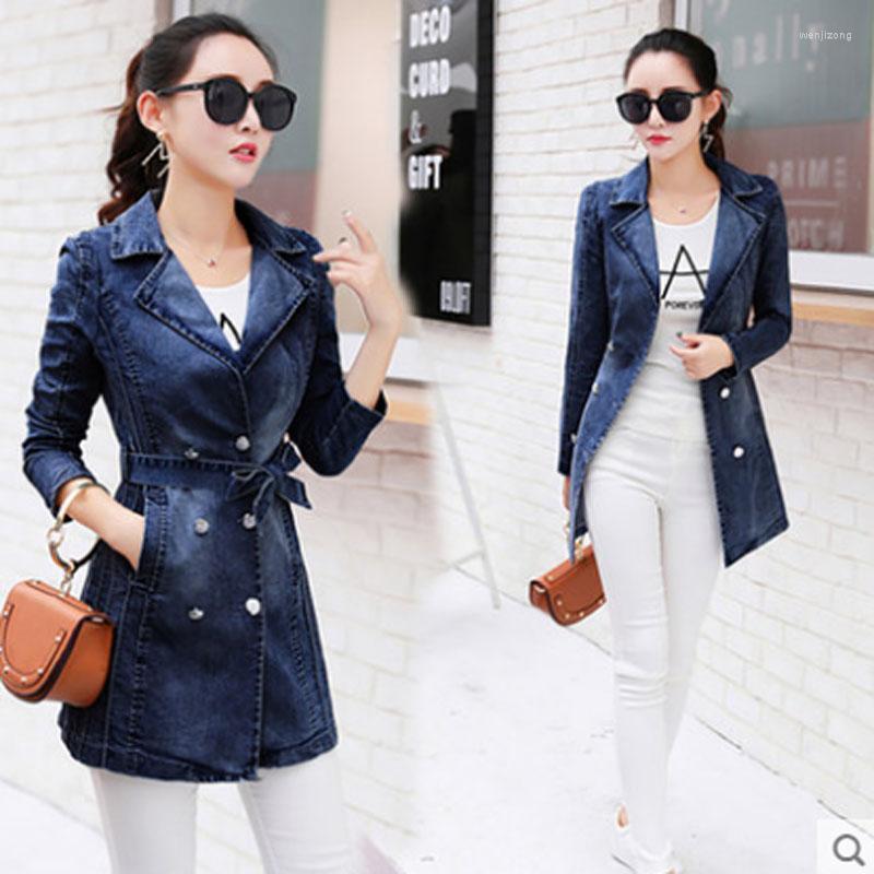 Women' Trench Coats Spring And Autumn Cowboy Jacket Wear Long Suit Tie Double Breasted Windbreaker Slim, Blue
Women' Trench Coats Spring And Autumn Cowboy Jacket Wear Long Suit Tie Double Breasted Windbreaker Slim, Blue