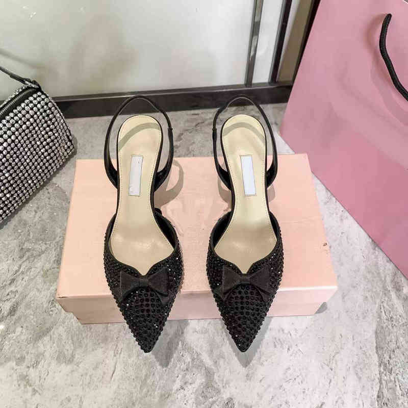 High version diamond studded bowknot high-heeled fashion sandals 2022mm home pointed elastic wine cup heel women's shoes, Black
High version diamond studded bowknot high-heeled fashion sandals 2022mm home pointed elastic wine cup heel women's shoes, Black