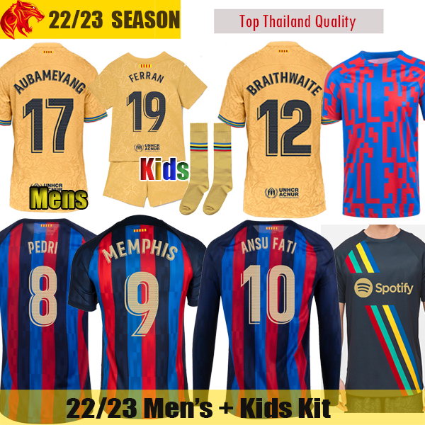 22 23 Barcelona LEWANDOWSKI Soccer Jerseys ANSU FATI Camiseta 2022 2023 MEMPHIS PEDRI barca AUBA FERRAN RAPHINHA BRAITHWAITE Football Shirt Men Jersey Kids Kit, 2223 away
22 23 Barcelona LEWANDOWSKI Soccer Jerseys ANSU FATI Camiseta 2022 2023 MEMPHIS PEDRI barca AUBA FERRAN RAPHINHA BRAITHWAITE Football Shirt Men Jersey Kids Kit, 2223 away