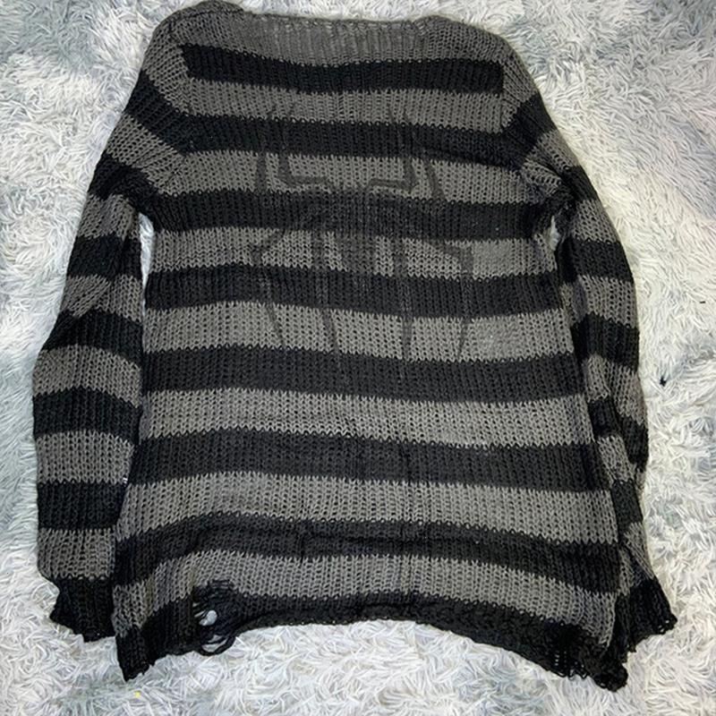 Harajuku Spider Cross Graphic Print Sweater Gothic Hole Striped Knitted Oversized Full Sleeve Jumpers E-gilr Grunge Pullvoers, Type 6
Harajuku Spider Cross Graphic Print Sweater Gothic Hole Striped Knitted Oversized Full Sleeve Jumpers E-gilr Grunge Pullvoers, Type 6
