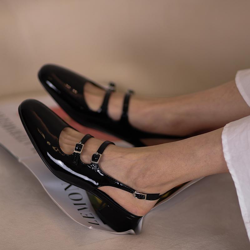 Sandals Women Round Toe Double Buckle Back Strap Pumps Shoes For Woman Low Chunky Heels Mary Janes Ladies Summer, Black
Sandals Women Round Toe Double Buckle Back Strap Pumps Shoes For Woman Low Chunky Heels Mary Janes Ladies Summer, Black