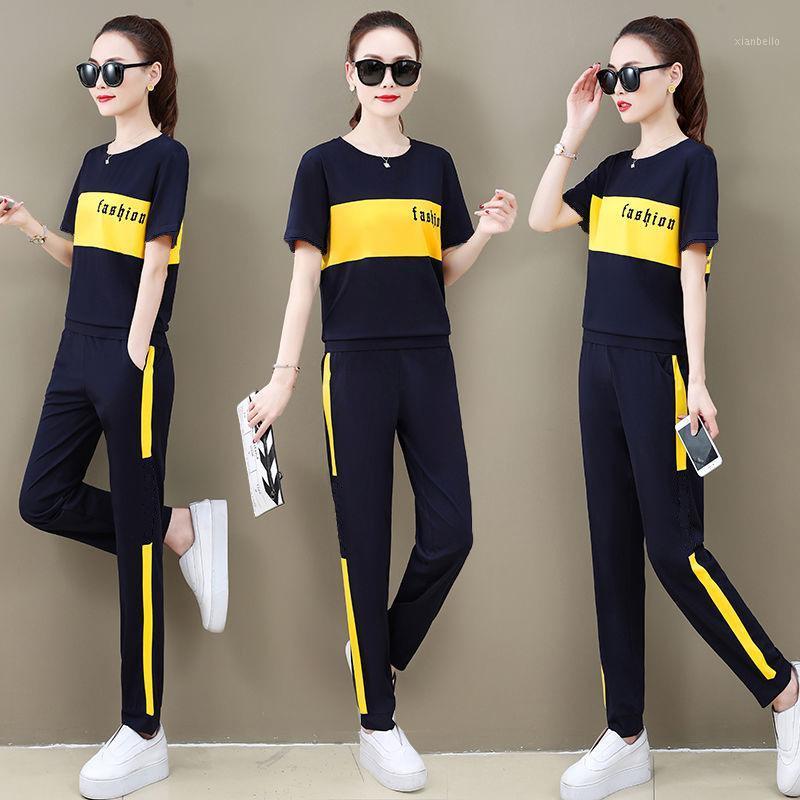 Women's Two Piece Pants Summer Leisure Sets Womens Outifits Loose Short Sleeve Stitching Suit WomenClothing Green Yellow Pink
Women's Two Piece Pants Summer Leisure Sets Womens Outifits Loose Short Sleeve Stitching Suit WomenClothing Green Yellow Pink