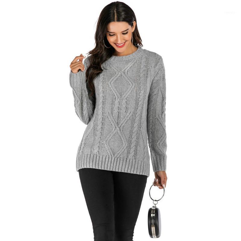 Autumn And Winter Women's Casual Solid Color Cable Knitting Round Neck Pullover Sweaters Top Womens, Gray
Autumn And Winter Women's Casual Solid Color Cable Knitting Round Neck Pullover Sweaters Top Womens, Gray
