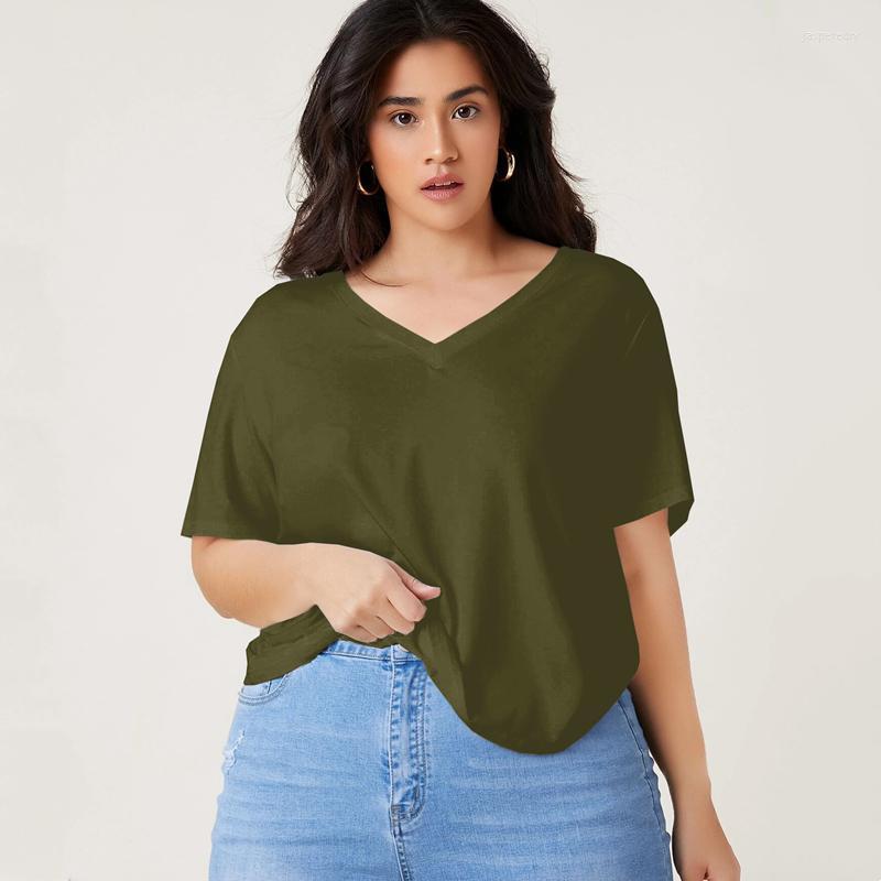 Women's Plus Size T-Shirt V-neck Short Sleeve Summer Casual Top Women Drop Shoulder Loose Oversize Solid Basic Tee Large 5XL 6XL 7XWomen's J, Army green
Women's Plus Size T-Shirt V-neck Short Sleeve Summer Casual Top Women Drop Shoulder Loose Oversize Solid Basic Tee Large 5XL 6XL 7XWomen's J, Army green