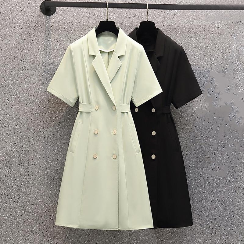 Women's Suits & Blazers Summer Long Thin Blazer Dress Women Korean Double Breasted Office Lady Elegant Chic Sashes Short Sleeve ClothesWomen, Black
Women's Suits & Blazers Summer Long Thin Blazer Dress Women Korean Double Breasted Office Lady Elegant Chic Sashes Short Sleeve ClothesWomen, Black