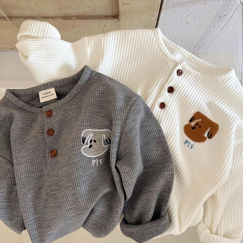 T-shirts Boys And Girls Top Round Neck With Button T Shirt Long Sleeve Cotton Children's Clothing 2022 Spring Casual Embroidery White, Gray
T-shirts Boys And Girls Top Round Neck With Button T Shirt Long Sleeve Cotton Children's Clothing 2022 Spring Casual Embroidery White, Gray
