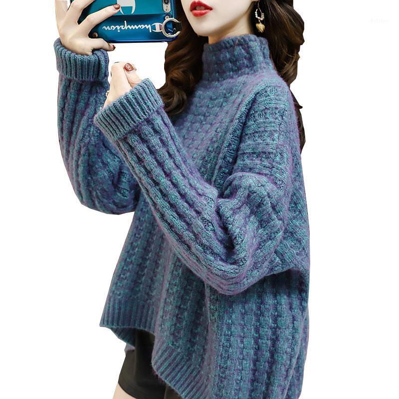 Women' Sweaters Autumn Winter Thickened High Collar Loose Lazy Wind Pullover Ladies Bottoming Knitted Sweater 2022 Warm Q221, Rose red
Women' Sweaters Autumn Winter Thickened High Collar Loose Lazy Wind Pullover Ladies Bottoming Knitted Sweater 2022 Warm Q221, Rose red