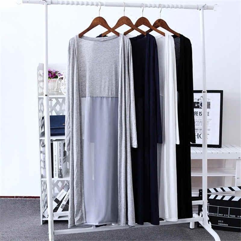 Women's Knits & Tees Women Thin Long Cardigans Summer Autumn Casual Chiffon Patchwork Modal Cardigan Jacket Female Sleeve Coat Outwear A1481, Black
Women's Knits & Tees Women Thin Long Cardigans Summer Autumn Casual Chiffon Patchwork Modal Cardigan Jacket Female Sleeve Coat Outwear A1481, Black
