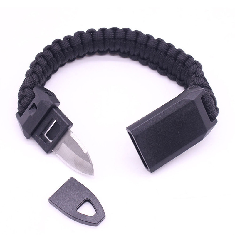 Multi Function Steel Knife Outdoor Survival Bracelets For Men Women Braided Umbrella Rope Emergency Tactics Sports Wristband 220719 
Multi Function Steel Knife Outdoor Survival Bracelets For Men Women Braided Umbrella Rope Emergency Tactics Sports Wristband 220719