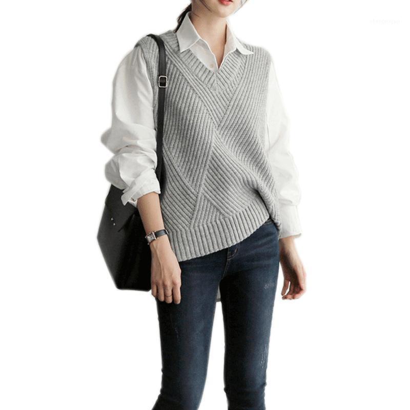 Argyle Sweater Vest Women's Autumn And Winter Loose V-neck Sleeveless Knitting Wear, Gray
Argyle Sweater Vest Women's Autumn And Winter Loose V-neck Sleeveless Knitting Wear, Gray