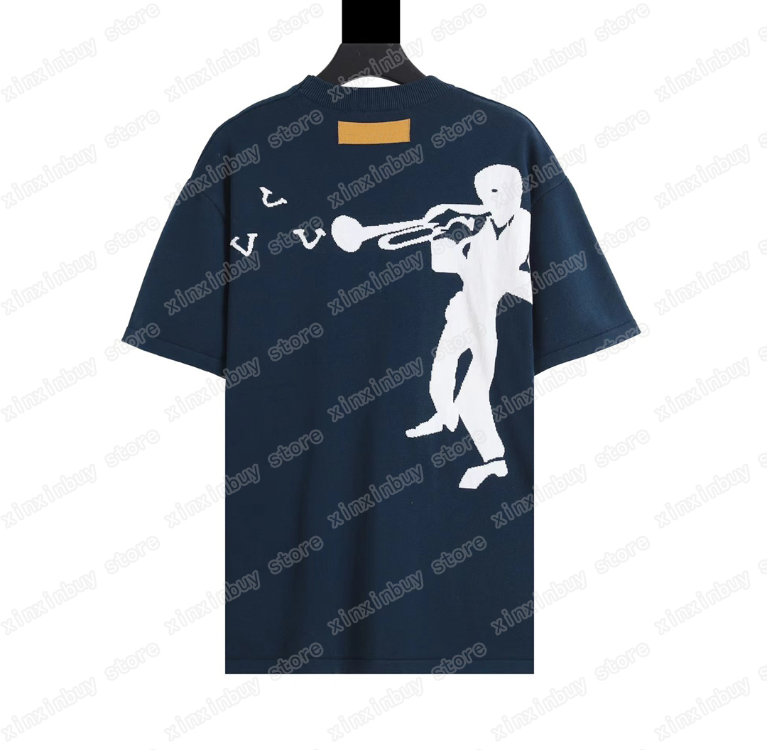 22ss Men Designers t shirts knitted tee trumpeter letter print short sleeve Man Crew Neck paris Streetwear blue xinxinbuy XS-L
22ss Men Designers t shirts knitted tee trumpeter letter print short sleeve Man Crew Neck paris Streetwear blue xinxinbuy XS-L