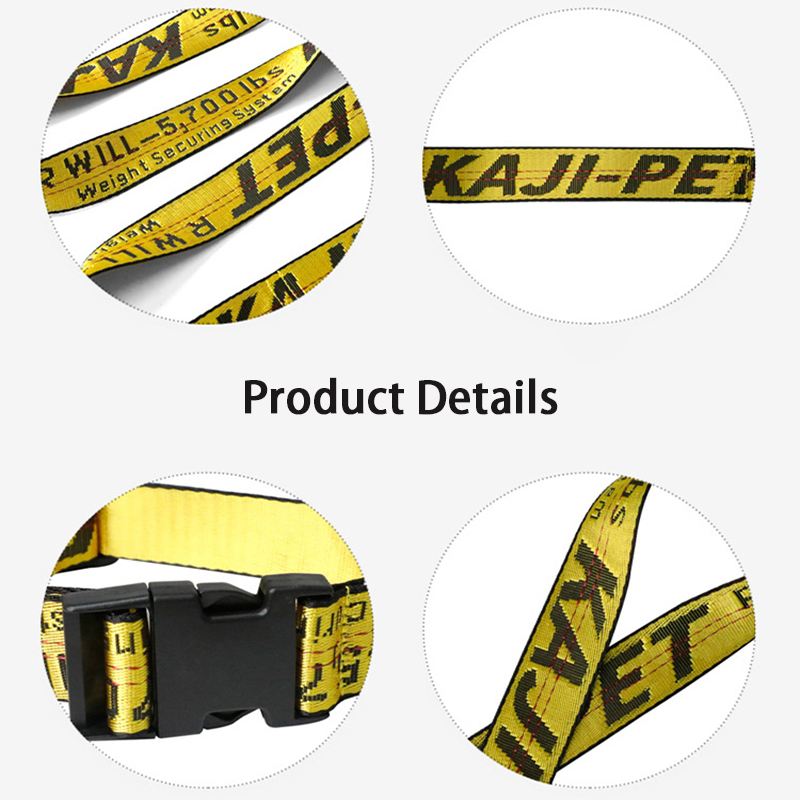 Step in Dog Harness and Leashes Set for Small Medium Large Dogs Jacquard Letter Pattern Nylon Pet Collar Training Walking of Your Puppy 5 Color Wholes