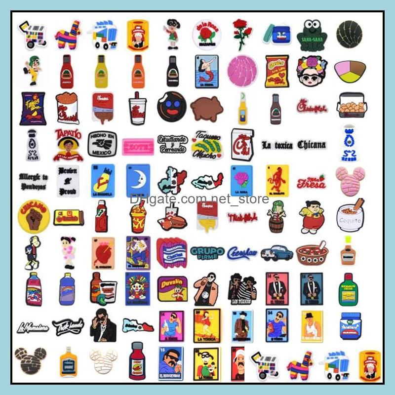 Shoe Parts Accessories Shoes Wholesale 100Pcs/Lot Custom Mexican Style Pvc Charms Shoecharms Buckle Soft Rubber Jibbitz For Croc Drop Deli
Shoe Parts Accessories Shoes Wholesale 100Pcs/Lot Custom Mexican Style Pvc Charms Shoecharms Buckle Soft Rubber Jibbitz For Croc Drop Deli