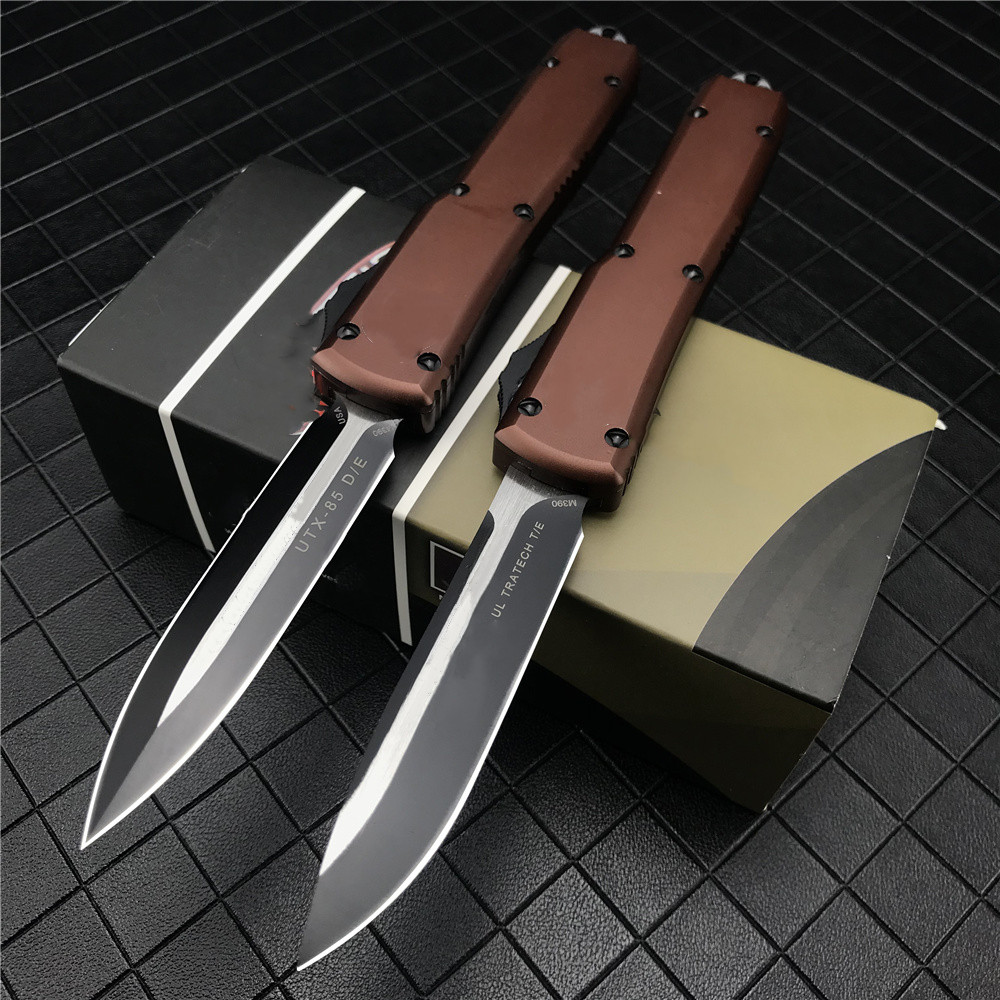 121-1 S/E UTX85 AUTO Knife Survival Knife Black Plain Blade, Tan Aluminum Handle Outdoor Camping Tool EDC Hunting Tactical Knives UTX70 UT121 BM3300 BM3500 A07 A16
121-1 S/E UTX85 AUTO Knife Survival Knife Black Plain Blade, Tan Aluminum Handle Outdoor Camping Tool EDC Hunting Tactical Knives UTX70 UT121 BM3300 BM3500 A07 A16