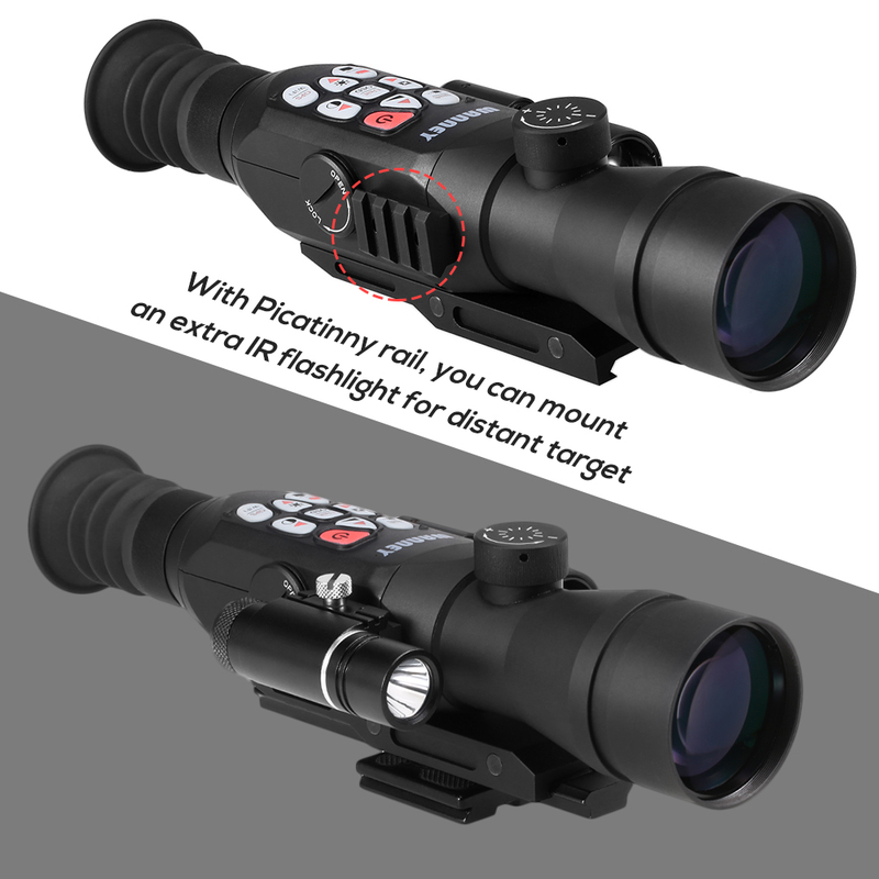 WANNEY Full Color Night Vision Telescope Monocular Nights Scope Digital Rang Finder Ballistic Computer 1080p 220727